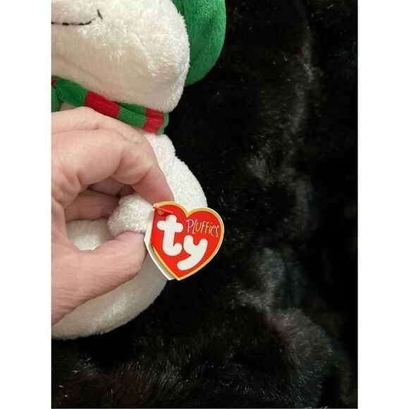 TY Pluffies SOFT MELTON THE SNOWMAN 9" Plush Stuffed Animal 2003 NEW - Picture 2 of 2